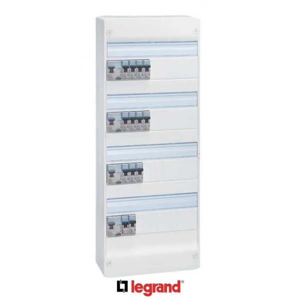 LEGRAND Tableau électrique pré-équipé 4 rangées ID DX3